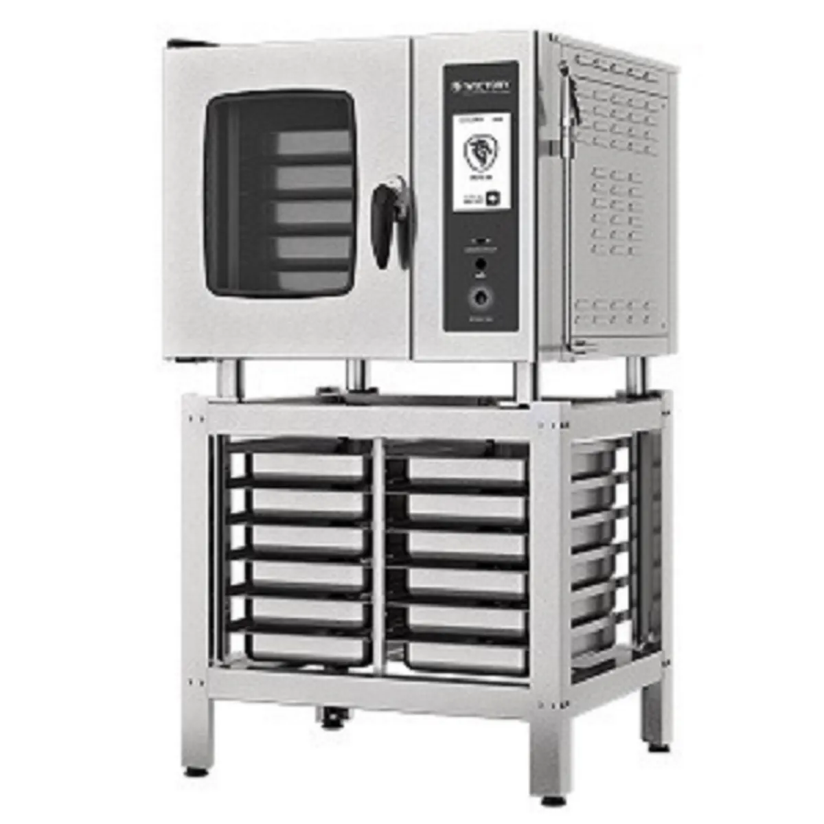 Forno Combinado Elétrico Industrial  Para 05 GNS 1/1 220V Trifásico Touch Screen Com Cavalete WCTS-05E T220 - Wictory - 0WC 038 — imagem 2