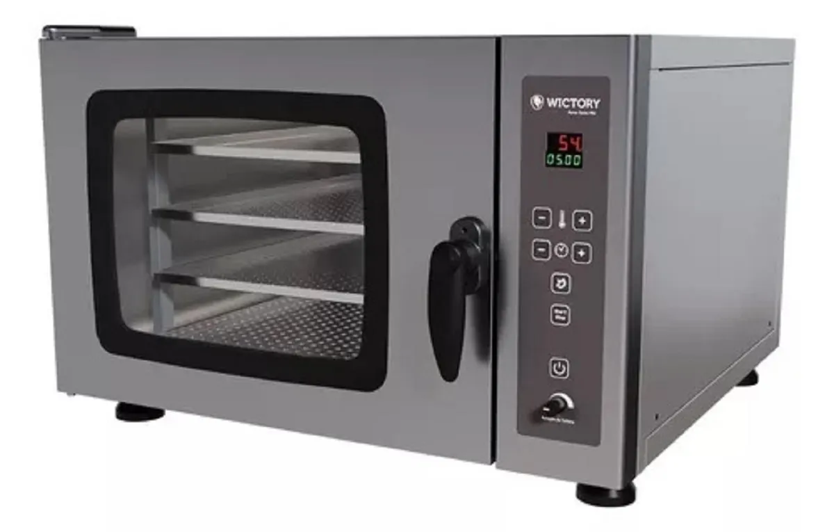 Forno Turbo Pães Eletrico Para 4 Assadeira 40cm 220V Com Cavalete Com Timmer da Turbina Whp 80 Monofasico WHP 80C/CAV - Wictory - 0wc 042 — imagem 3