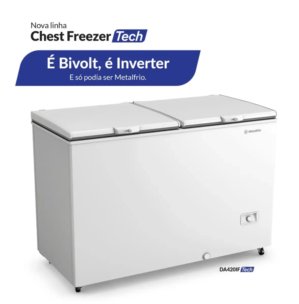 Congelador/Refrigerador Horizontal 417l Inverter Bivolt Branco DA420 - Metalfrio - 0MT 130 — imagem 7