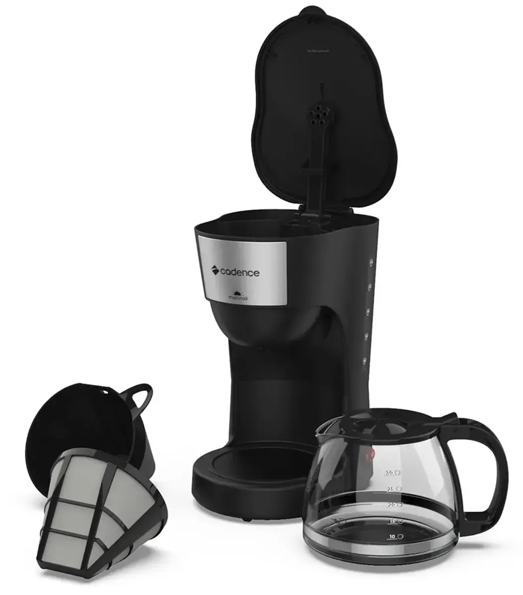 Cafeteira Elétrica 1,25l Preta 127V CAF620 - Cadence - 0CD 142 — imagem 3