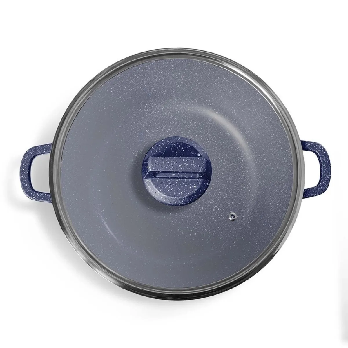 Caçarola Aluminio 2,2L Graniflon 20cm Azul Com Tampa Vidro - MARCAMIX - MMX 588 — imagem 2
