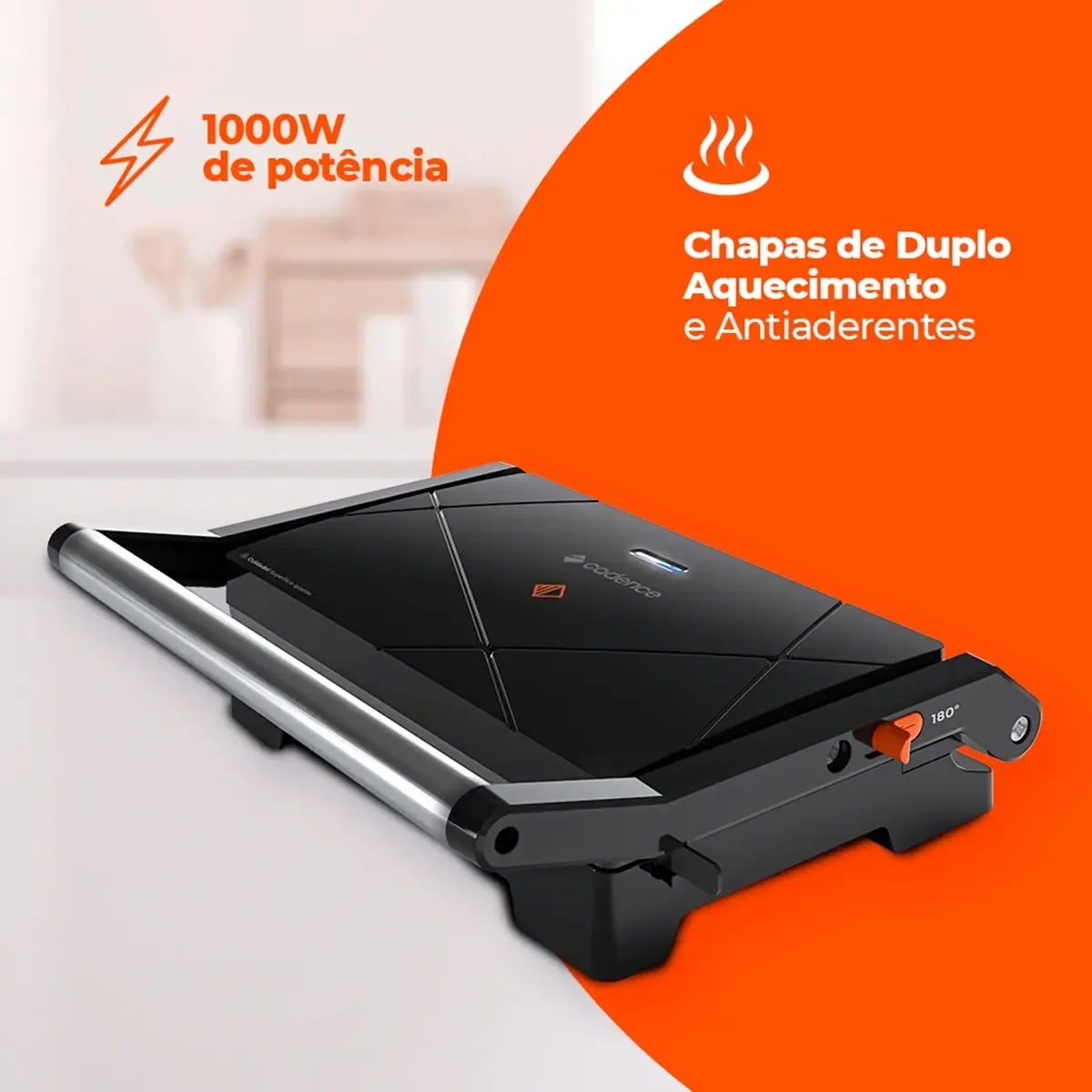 Grill Elétrico Contrast Preta 220v GRL616 - Cadence - 0CD 151 — imagem 2