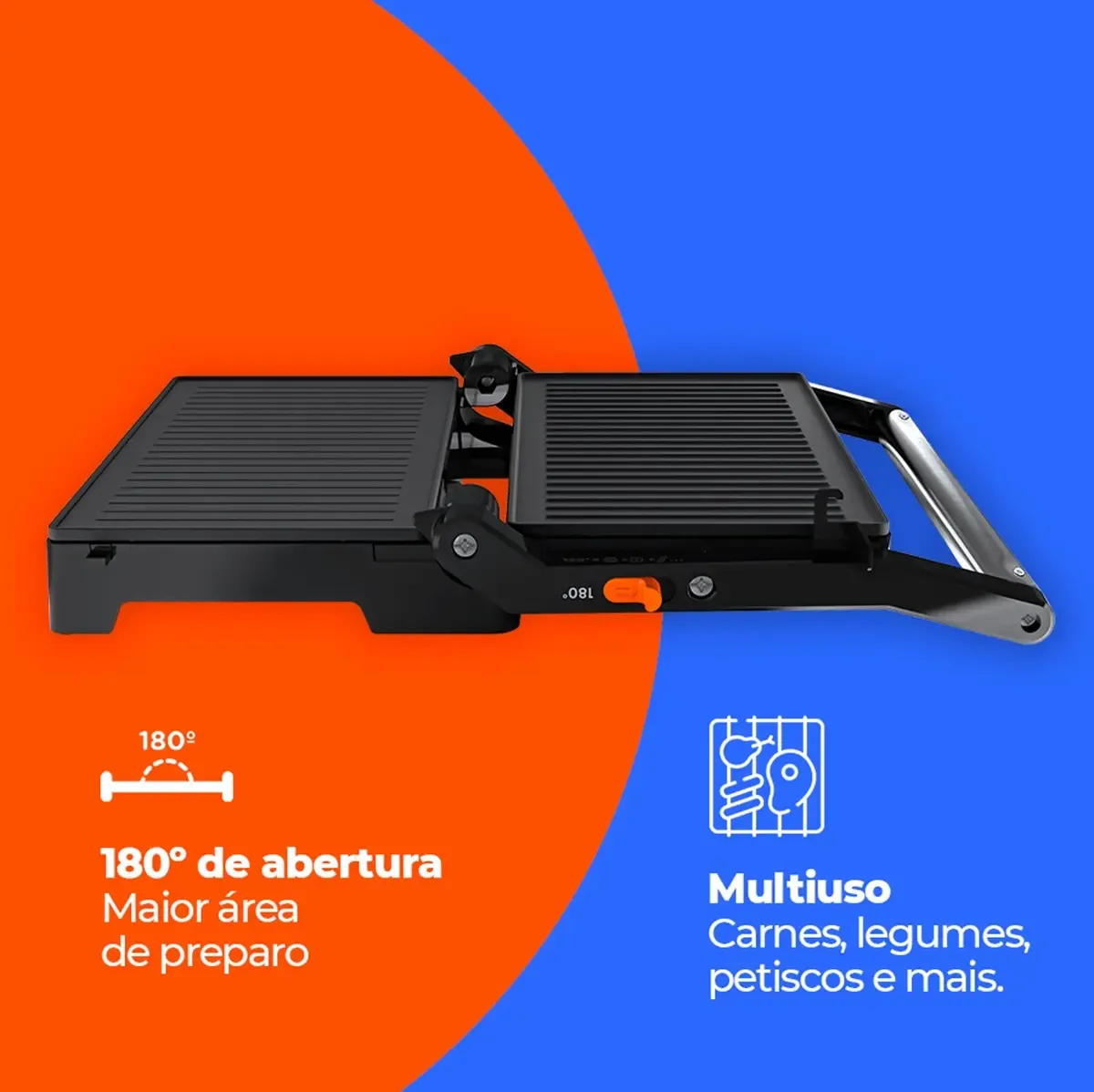 Grill Elétrico Contrast Preta 220v GRL616 - Cadence - 0CD 151 — imagem 3