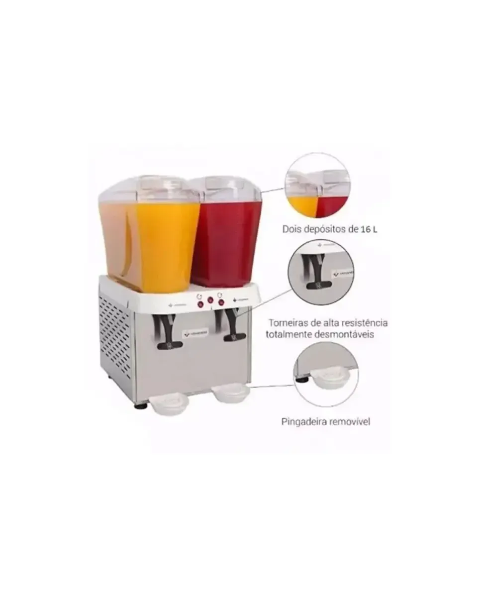 Máquina Suco 2 Tanques 16L Cada 220v MS216 56843 - Venancio - 0VE 077 — imagem 3
