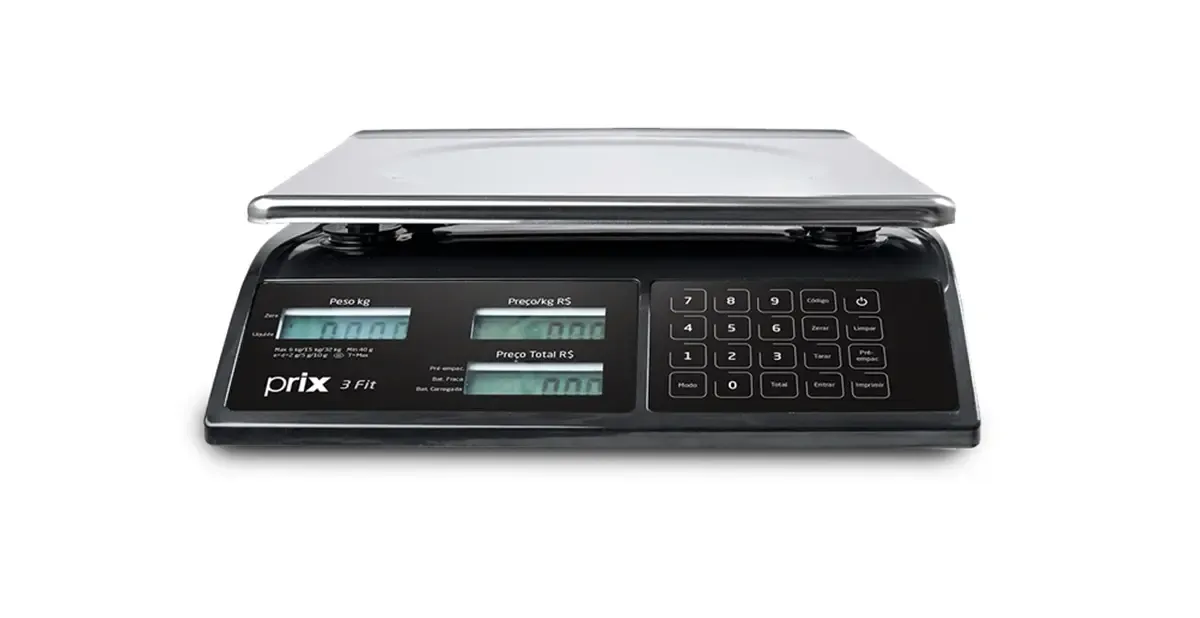 Balança Eletrônica Computadora Prato Inox com Bateria Cabo USB PRIX 3 FIT BIVOLT P300211 - Toledo - 0TD 099 — imagem 2